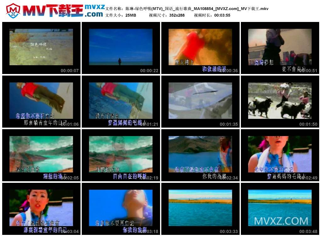 陈琳-绿色呼吸(MTV)_国语_流行歌曲_MA108854